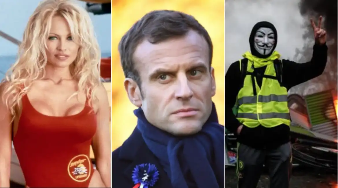 macron pamela anderson