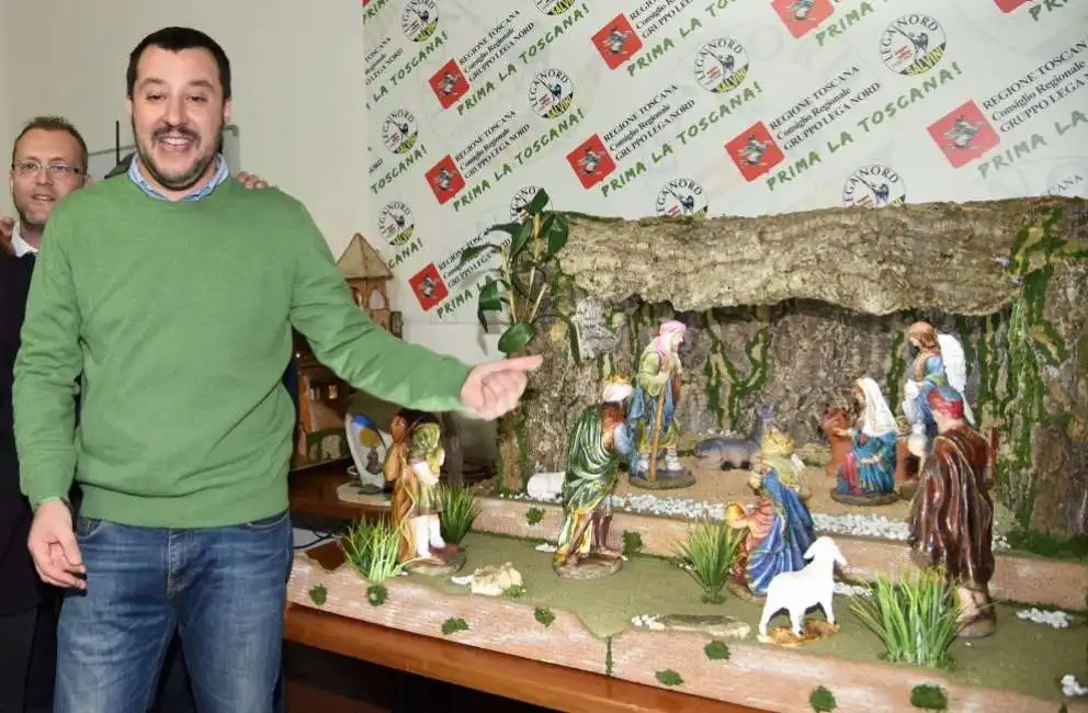 matteo salvini presepe 