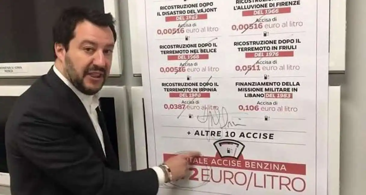 salvini accise benzina