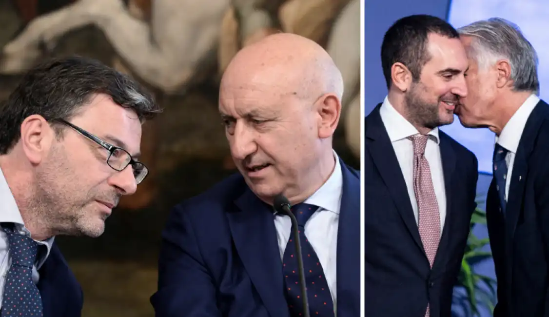 giancarlo giorgetti rocco sabelli vincenzo spadafora gianni malago'