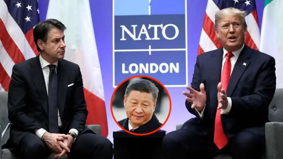 giuseppe conte e donald trump al vertice nato di londra