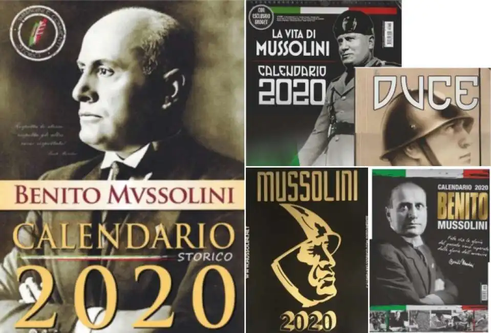 il calendario 2020 con benito mussolini