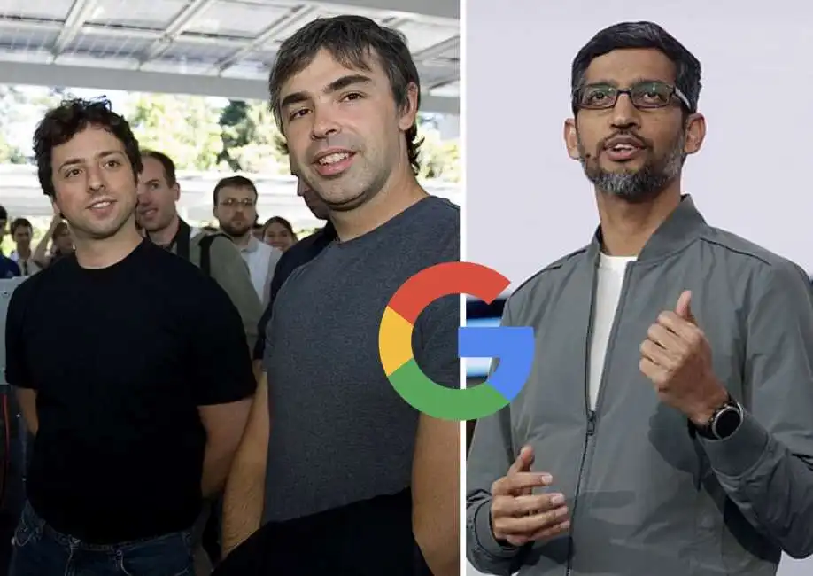 sergei brin larry page sundar pichai google alphabet