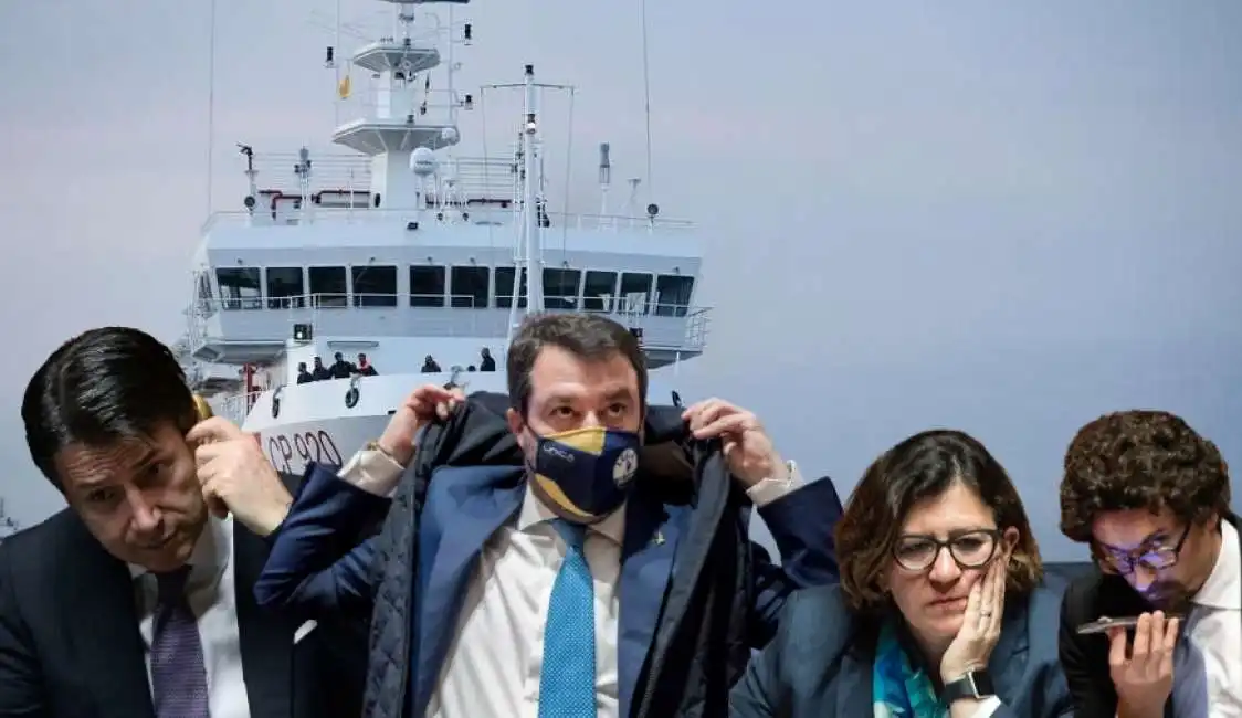 giuseppe conte danilo toninelli matteo salvini elisabetta trenta nave gregoretti