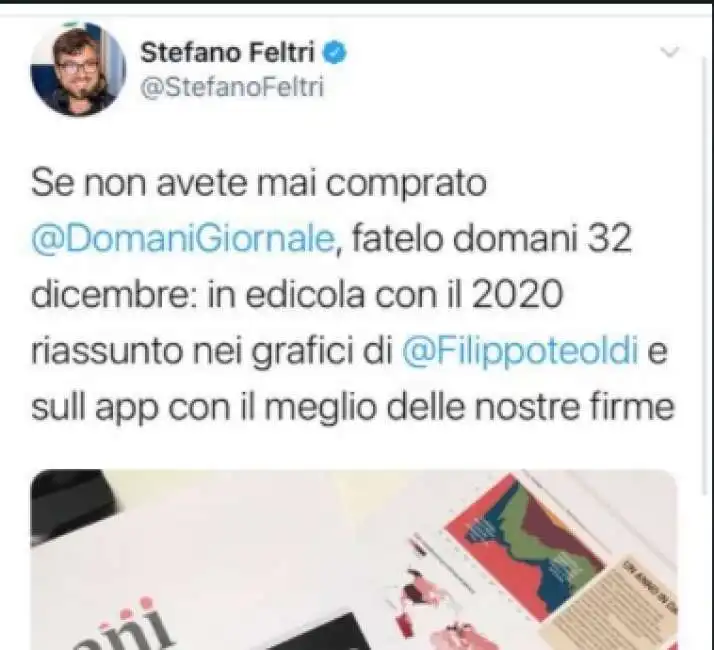 stefano feltri tweet su domani