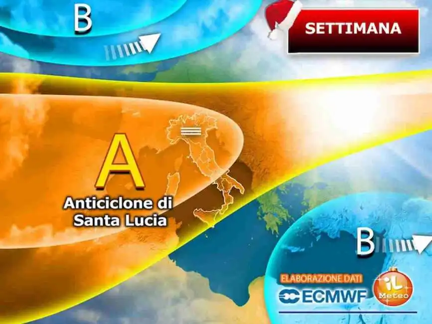 anticiclone santa lucia meteo