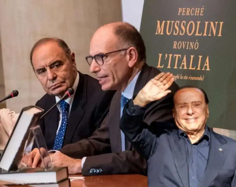 bruno vespa enrico letta silvio berlusconi 