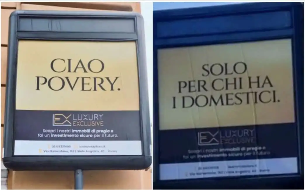 i manifesti dell'agenzia immobiliare luxury exclusive