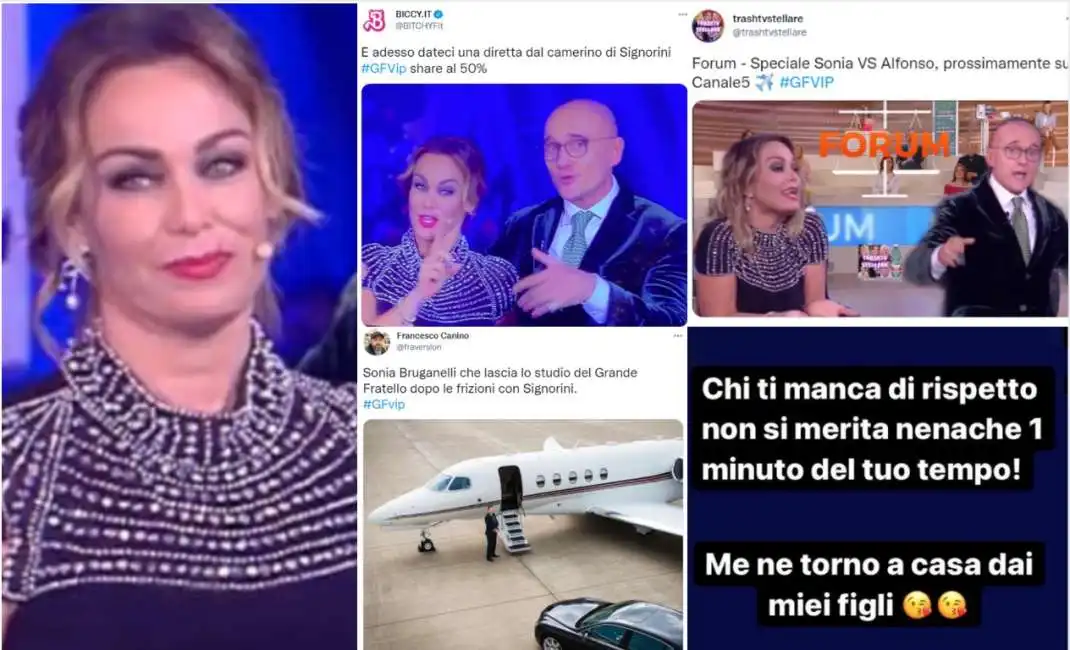 lite scazzo sonia bruganelli alfonso signorini grande fratello vip