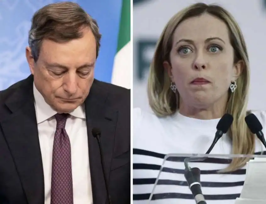 mario draghi giorgia meloni 