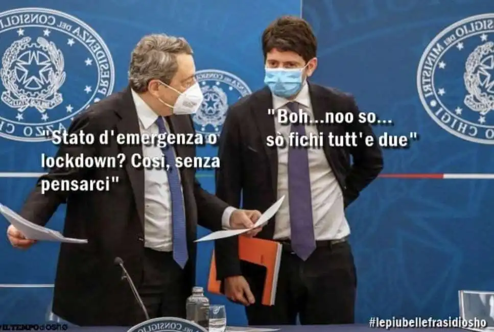 mario draghi roberto speranza covid coronavirus tampone tamponi 