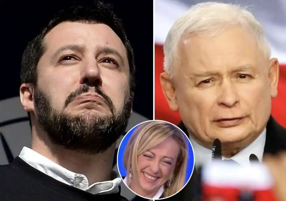 matteo salvini jaroslaw kaczynski giorgia meloni 