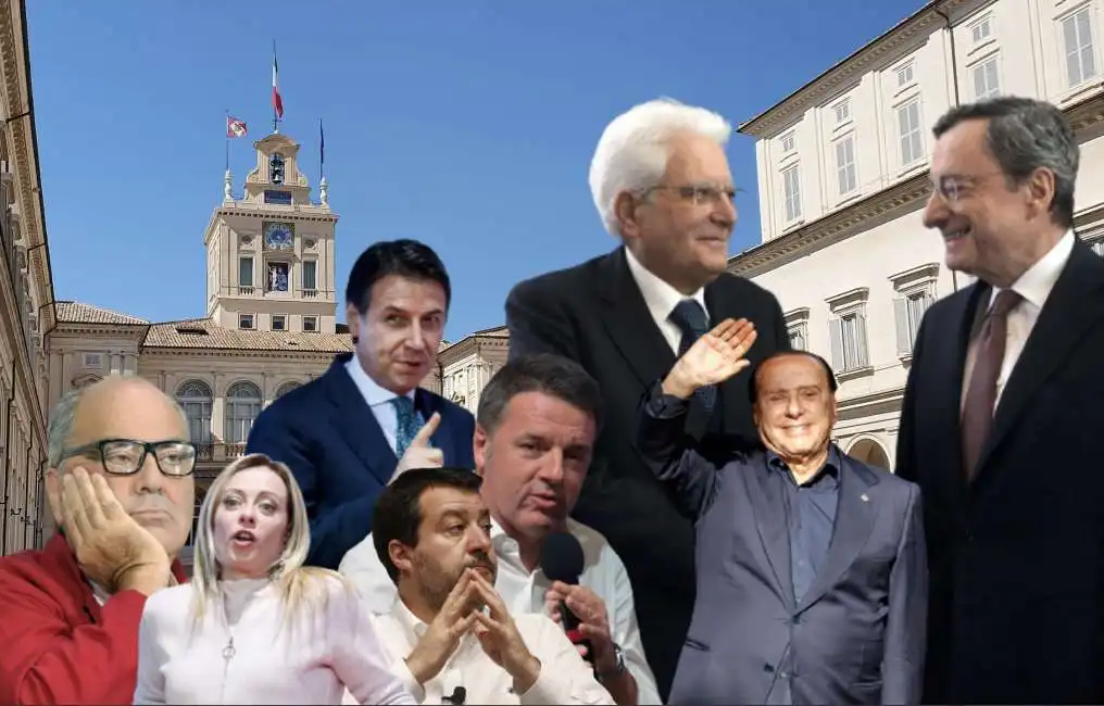 quirinale silvio berlusconi mario draghi sergio mattarella matteo salvini renzi giorgia meloni goffredo bettini giuseppe conte