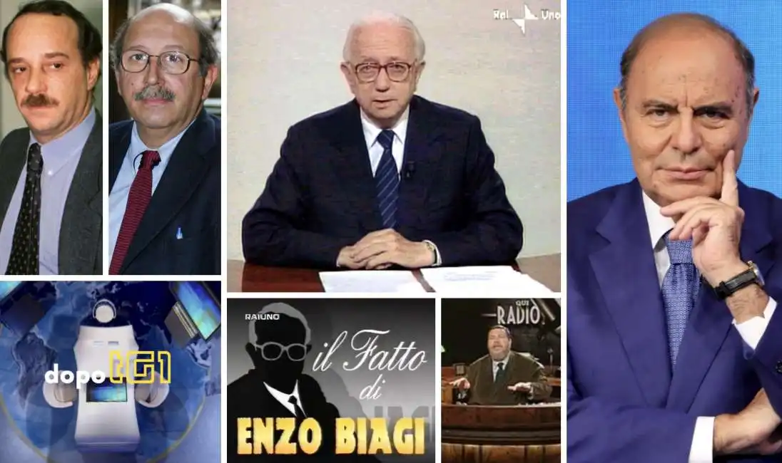 bruno vespa enzo biagi giuliano ferrara dopo tg1 