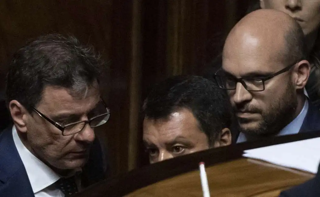 giancarlo giorgetti matteo salvini lorenzo fontana 