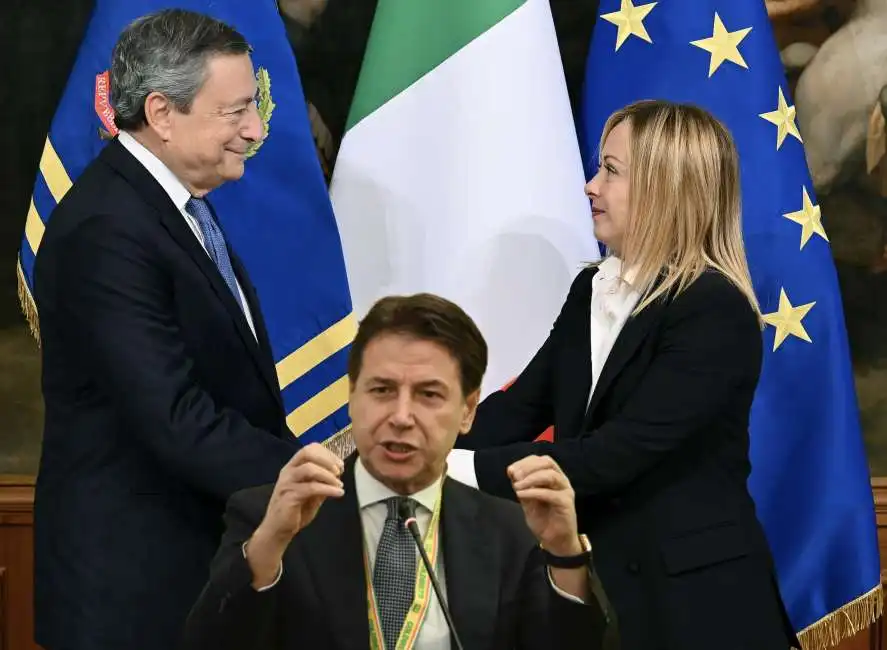 giuseppe conte giorgia meloni mario draghi