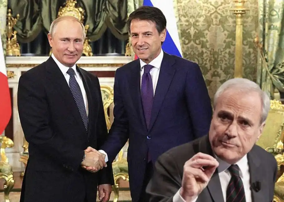 giuseppe conte vladimir putin francesco merlo 