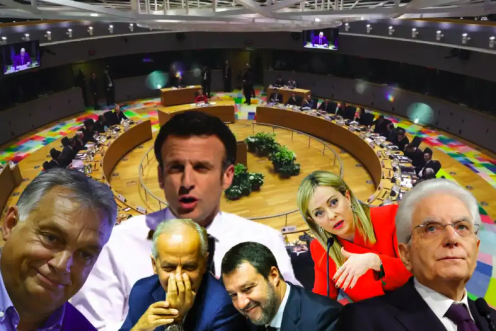 meloni macron mattarella salvini piantedosi orban