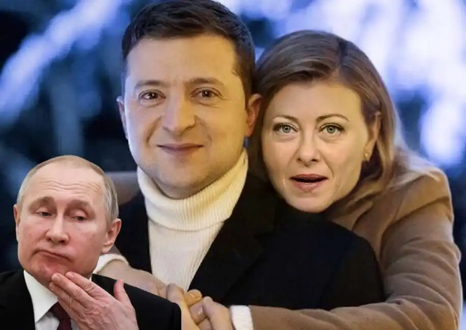 vladimir putin volodymyr zelensky giorgia meloni 