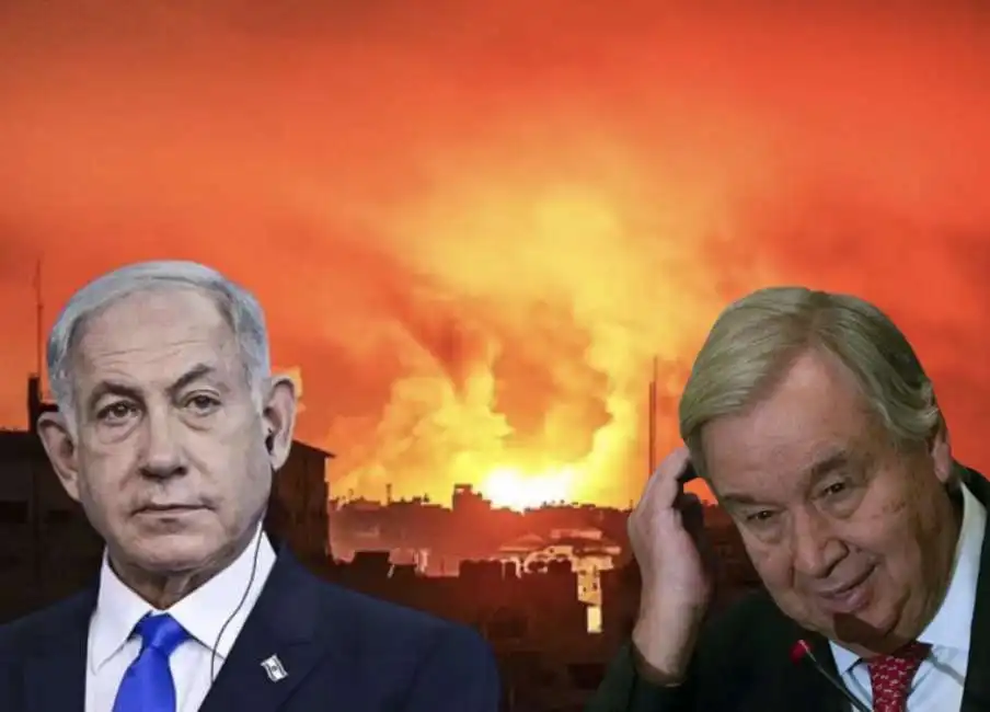 benjamin netanyahu antonio guterres striscia di gaza 