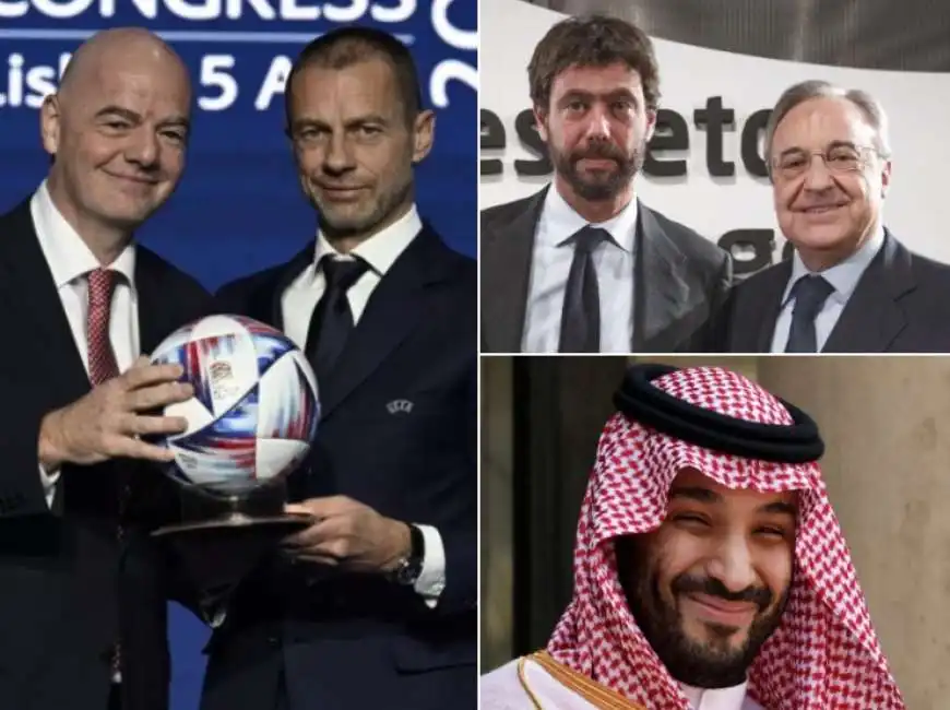 ceferin agnelli perez infantino mohamed bin salman champion superlega 