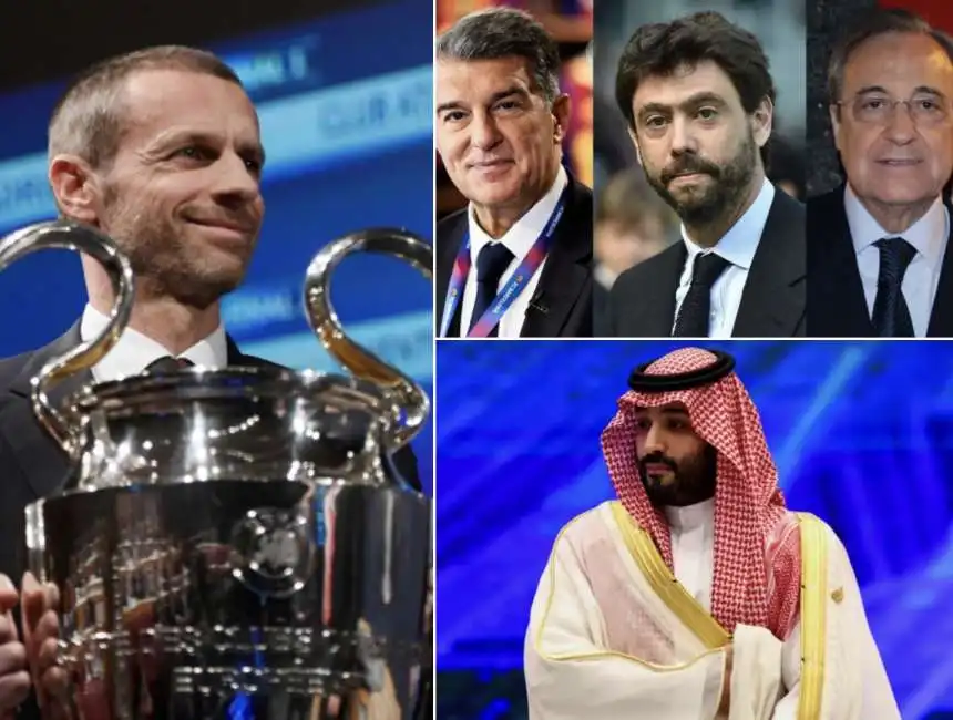 ceferin agnelli perez laporta mohamed bin salman champion superlega