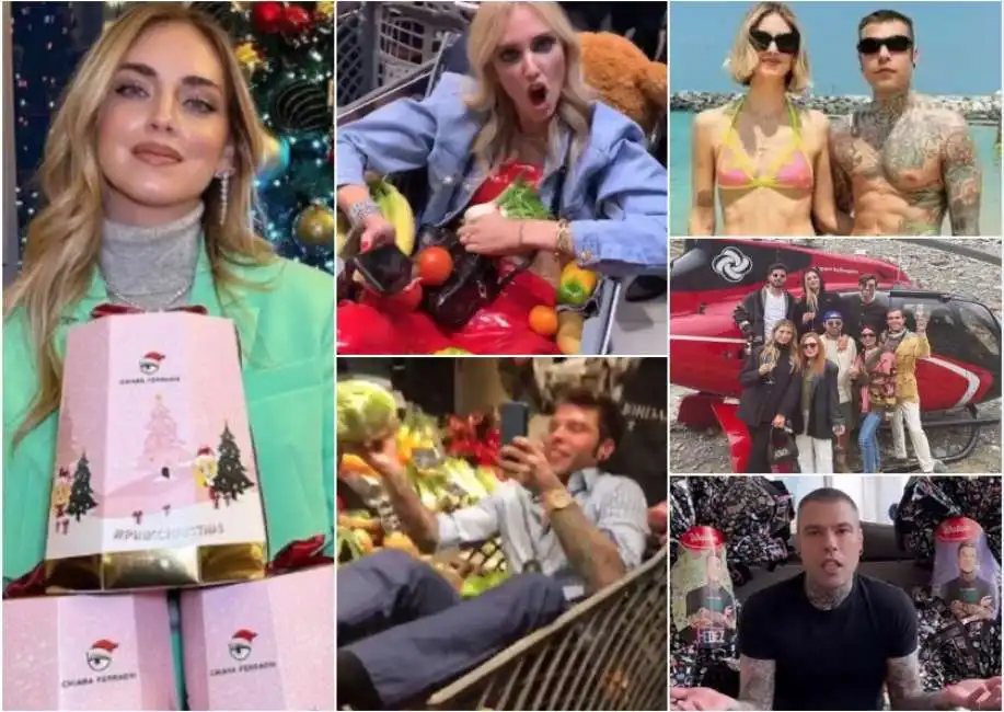 chiara ferragni fedez figuracce festa supermercato elicottero vacanza a dubai uova di pasqua pandoro balocco