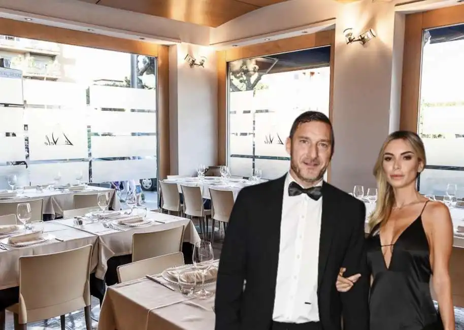 francesco totti noemi bocchi ristorante le vele 