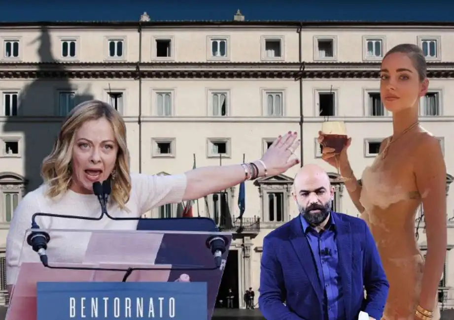 giorgia meloni chiara ferragni roberto saviano