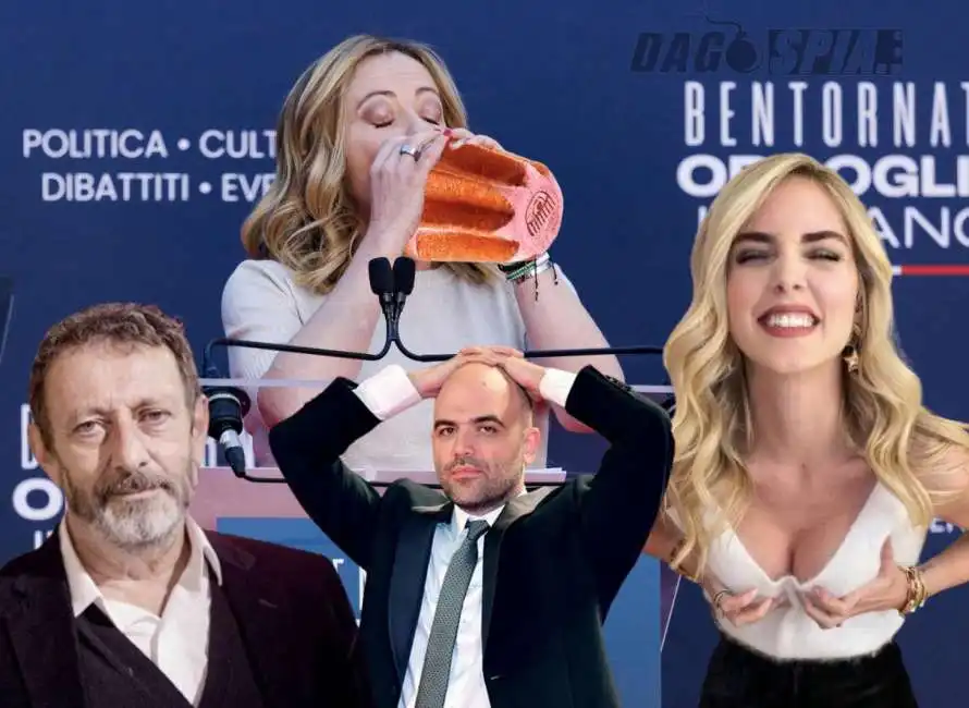 giorgia meloni pandoro chiara ferragni roberto saviano michele serra 