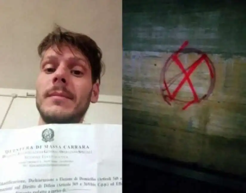 il ragazzo di massa denunciato per aver cancellato delle svastiche dipinte sui muri 