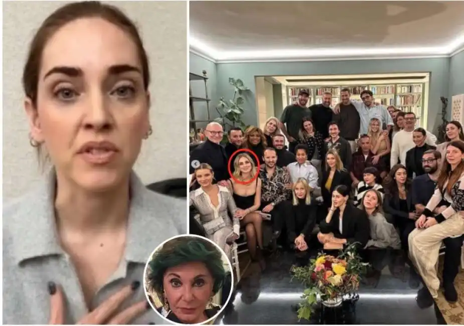 le foto del christmas party con chiara ferragni pubblicate da veronica ferraro 