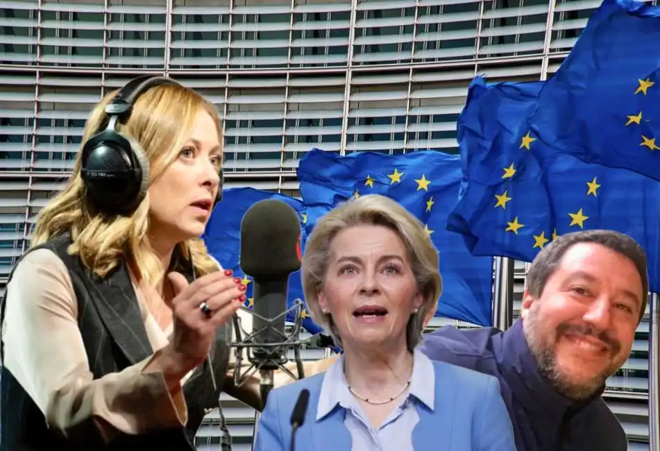 matteo salvini giorgia meloni ursula von der leyen 