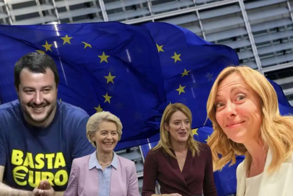 matteo salvini ursula von der leyen roberta metsola giorgia meloni 