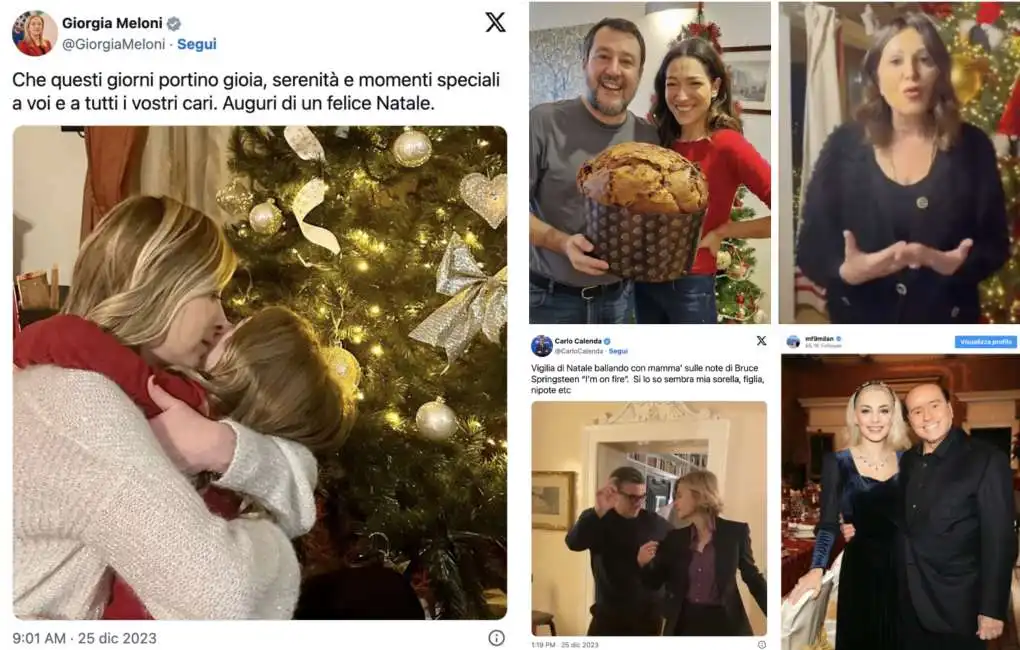 natale politica politici 2023 meloni salvini santanche 