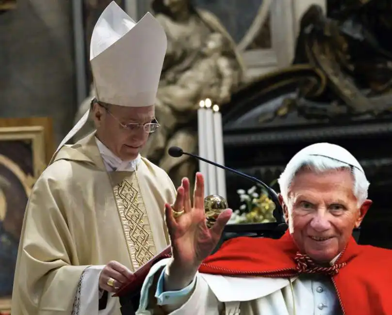 padre georg gaenswein alla messa in memoria di ratzinger - 2 benedetto xvi 