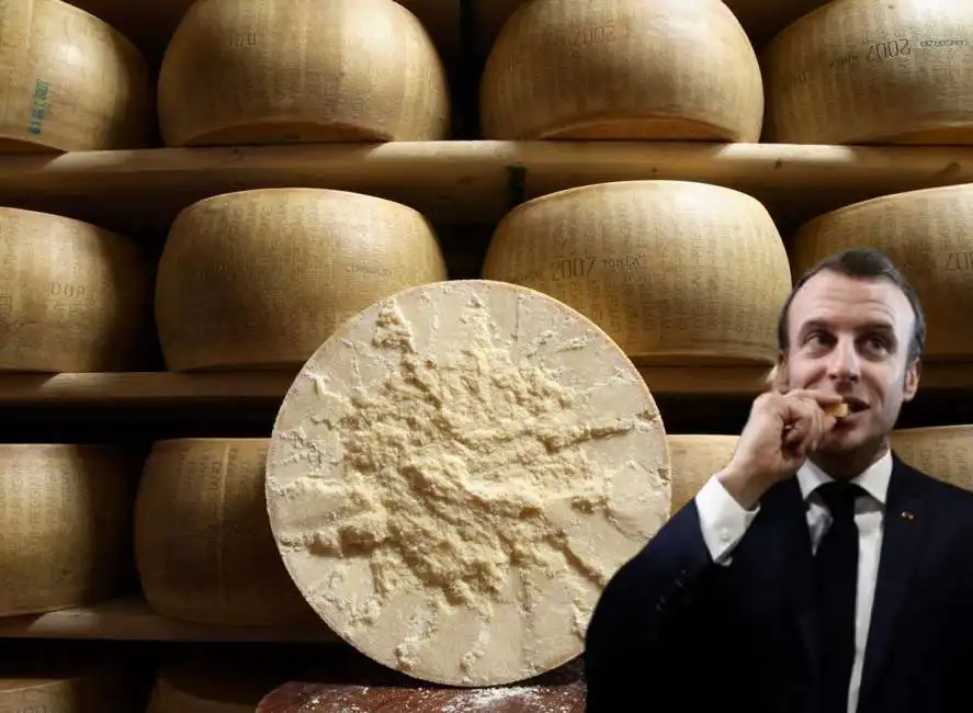 parmigiano reggiano formaggi formaggio emmanuel macron