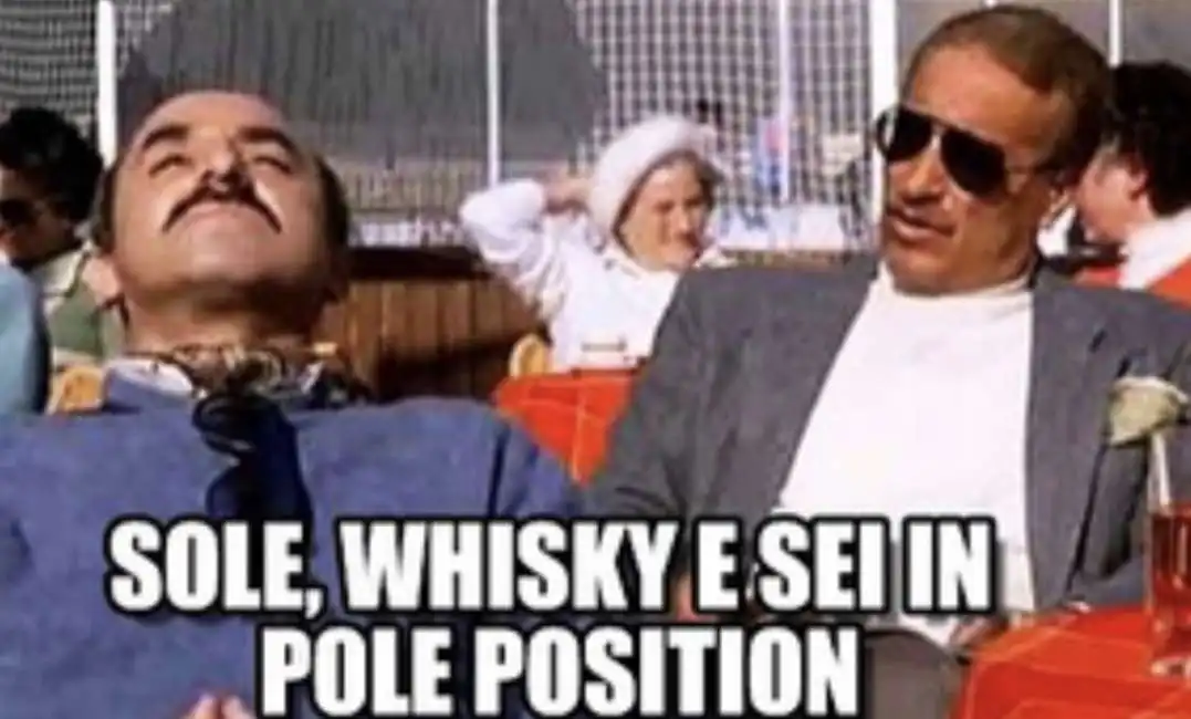 sole whisky e sei in pole position