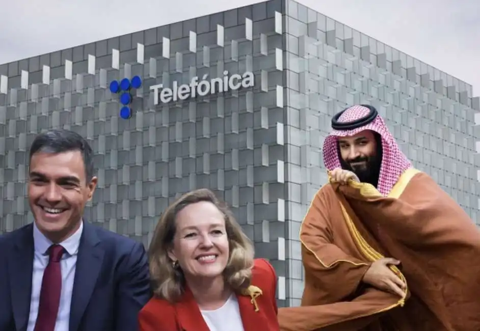 telefonica pedro sanchez mohammed bin salman nadia calvino saudi telecom company