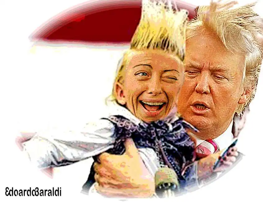 giorgia meloni e donald trump - meme by edoardo baraldi .jpg