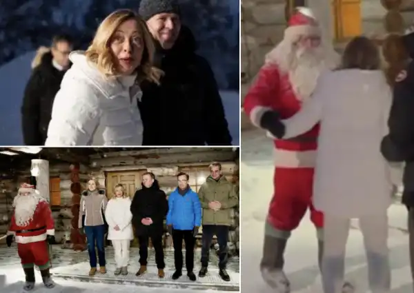 giorgia meloni lapponia babbo natale