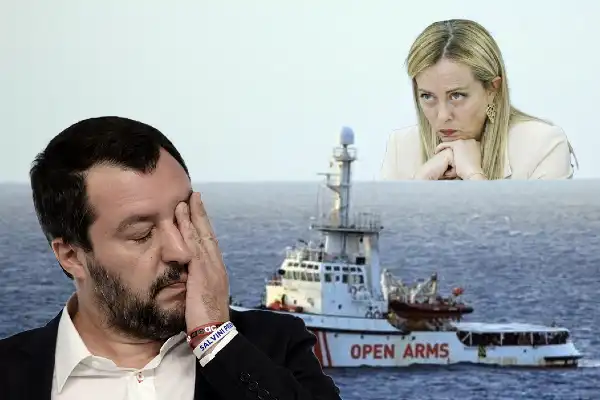 giorgia meloni - matteo salvini - open arms