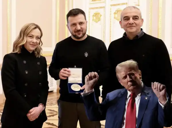 giorgia meloni volodymyr zelensky giovanbattista fazzolari donald trump ucraina stati uniti 