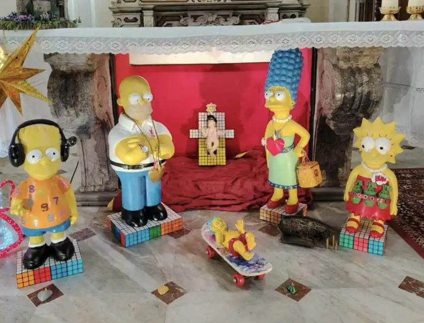 i simpson e adolf hitler nel presepe