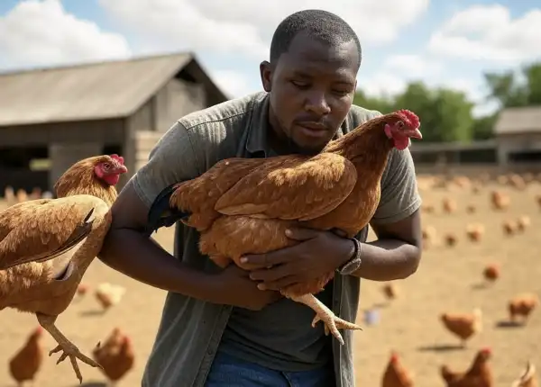 uomo nero ruba pollo nigeria ladro