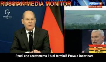 l'attacco della tv russa contro olaf scholz 