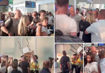 l'arbitro anthony taylor insultato dai romanisti all'aeroporto di budapest