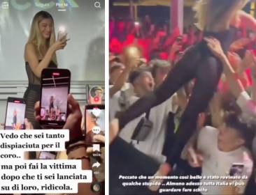 roberta carluccio se la ride mentre le urlano faccela vede faccela tocca