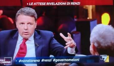 matteo renzi a non e' l'arena