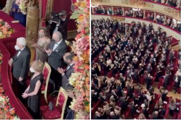 standing ovation a mattarella alla prima della scala